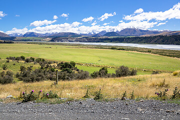 Image showing Mountain Alps scenery in south New Zealand