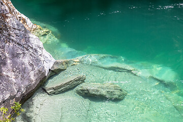 Image showing Haast River Landsborough Valley New Zealand