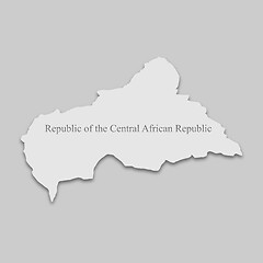 Image showing Map of the Republic of the Central African Republic