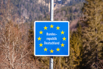 Image showing Federal Republic of Germany border sign