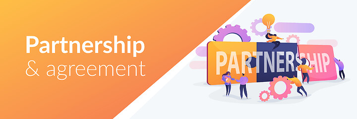 Image showing Partnership concept banner header