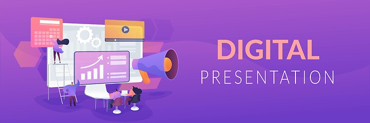 Image showing Digital presentation concept banner header