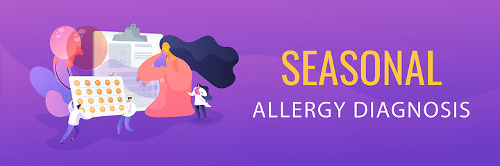 Image showing Seasonal allergy concept banner header