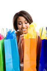 Image showing Shopping black woman