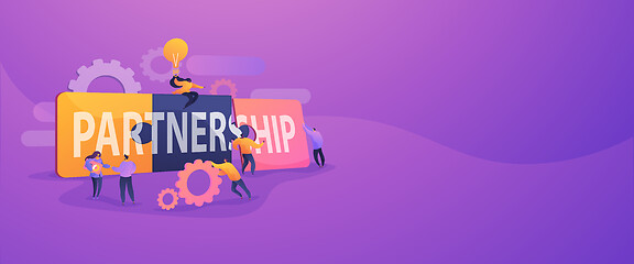 Image showing Partnership concept banner header