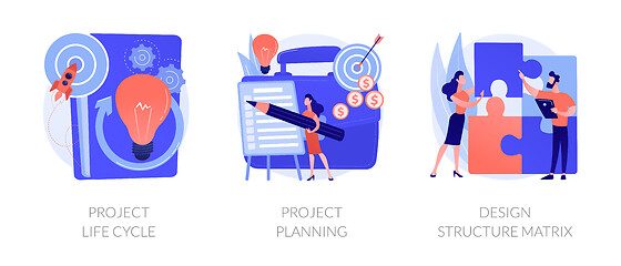 Image showing Project life cycle abstract concept vector illustrations.