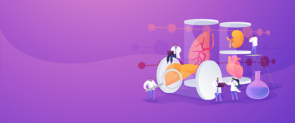 Image showing Lab-Grown Organs concept banner header