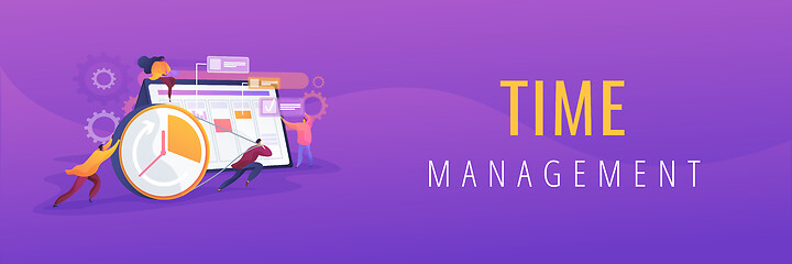 Image showing Time management concept banner header