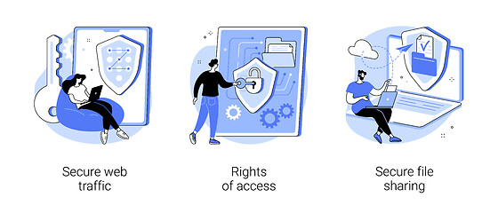 Image showing Data transfer abstract concept vector illustrations.