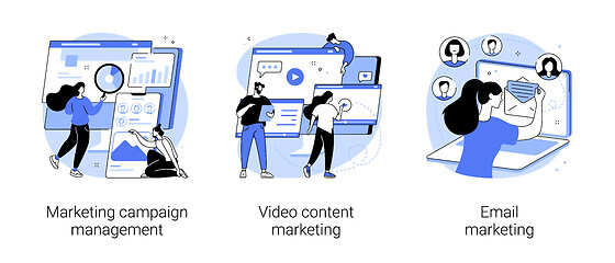 Image showing Campaign tracking and analysis abstract concept vector illustrations.