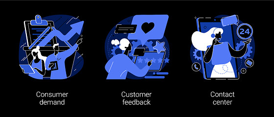 Image showing Customer relationship management abstract concept vector illustrations.