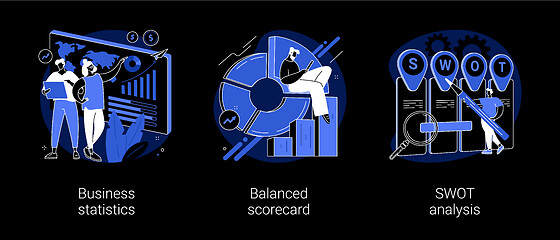 Image showing Company performance analysis abstract concept vector illustrations.