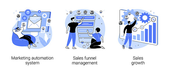 Image showing Marketing software abstract concept vector illustrations.