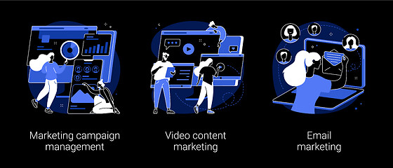 Image showing Campaign tracking and analysis abstract concept vector illustrations.