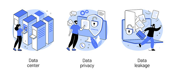 Image showing Internet privacy abstract concept vector illustrations.
