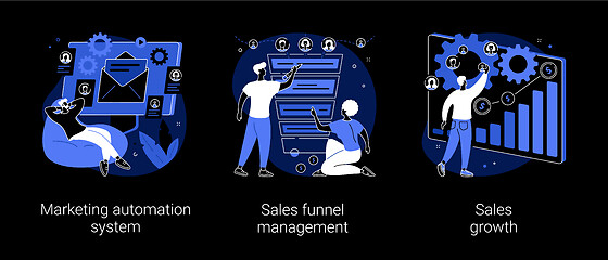 Image showing Marketing software abstract concept vector illustrations.