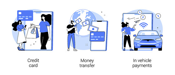 Image showing Digital payment abstract concept vector illustrations.