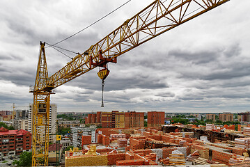 Image showing Construction site at summer day