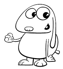 Image showing cartoon dog coloring page