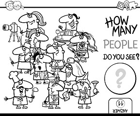 Image showing counting people coloring page