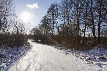 Image showing Road in winter