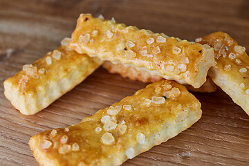 Image showing baked sticks with salt