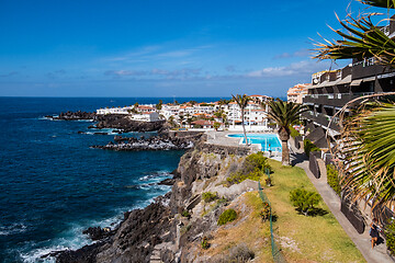 Image showing beautiful view on ocean water and town