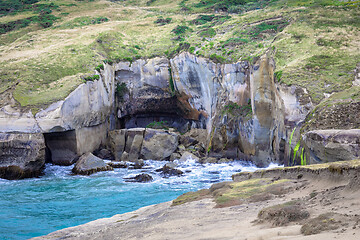 Image showing Tunnel Beach New Zealand