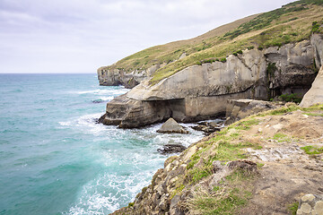 Image showing Tunnel Beach New Zealand