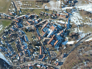 Image showing aerial view over Bebenhausen Monastery Germany