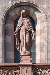 Image showing Mary statue at Freiburg Muenster Germany