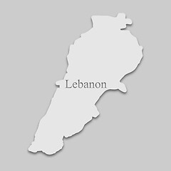 Image showing map of Lebanon