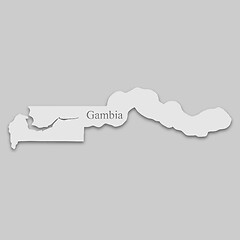 Image showing map Gambia