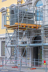 Image showing Scaffolding Construction Site