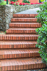 Image showing Bricks Stairs