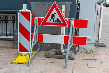 Image showing Road Works Barrier