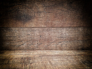 Image showing Vignetted Wooden Background