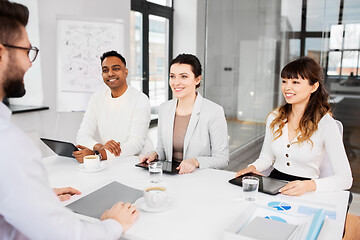 Image showing recruiters having job interview with employee