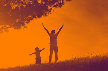 Image showing woman child outdoor