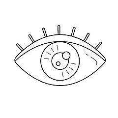 Image showing Human eye line icon.