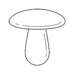 Image showing Cep mushroom vector line icon.