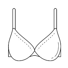 Image showing Bra vector line icon.