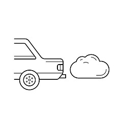 Image showing CO2 emission vector line icon.