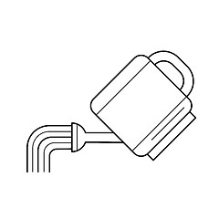 Image showing Watering can vector line icon.