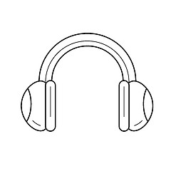 Image showing Headphones line icon.