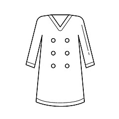 Image showing Coat vector line icon.