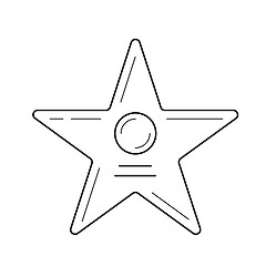 Image showing Movie star line icon.