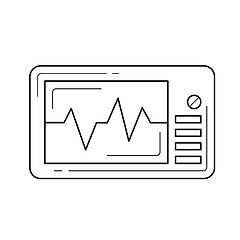 Image showing Cardio monitor line icon.