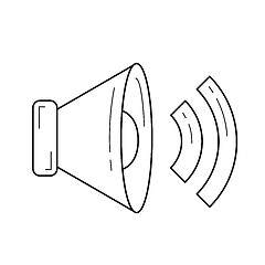 Image showing Audio speaker line icon.