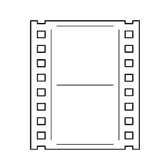 Image showing Film frame line icon.